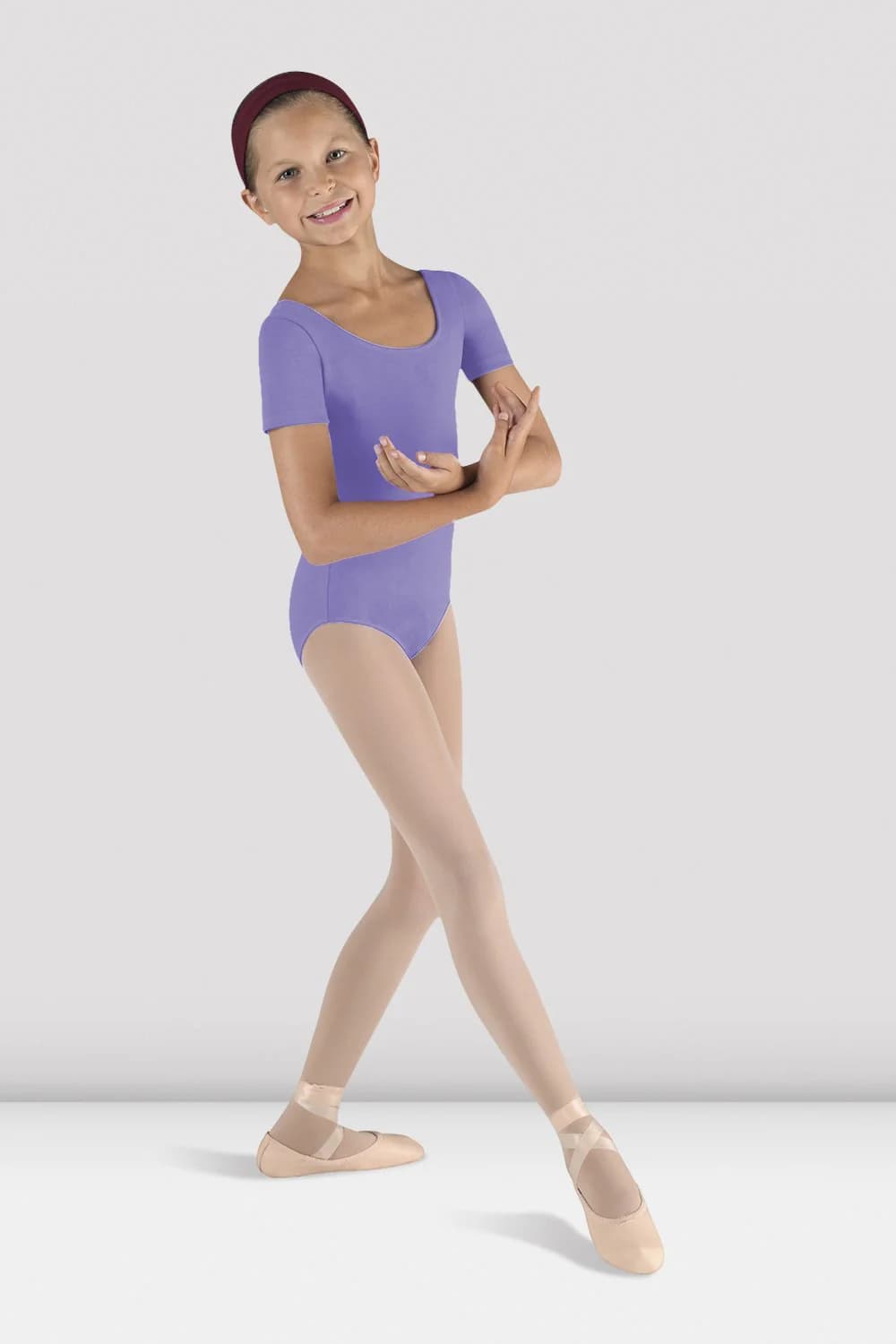 Body da danza Bloch Ballet CL5402-LAV in cotone lavanda per bambine
