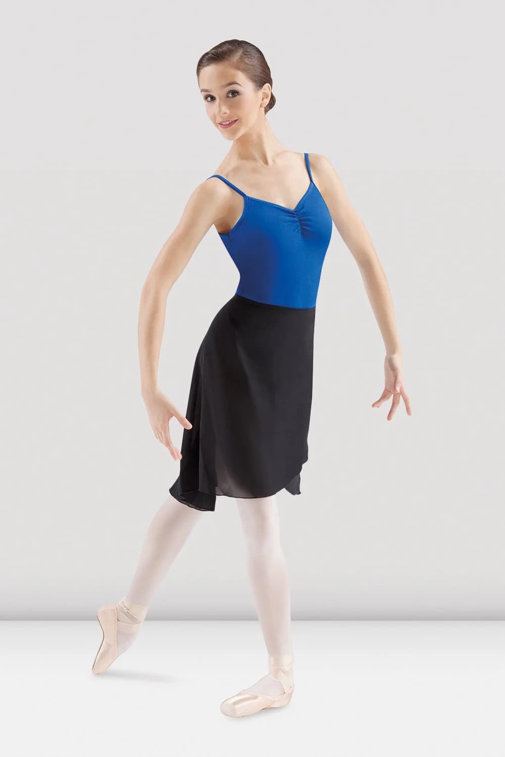 Gonna da balletto Bloch Mirella MS8 nera in georgette a portafoglio da donna