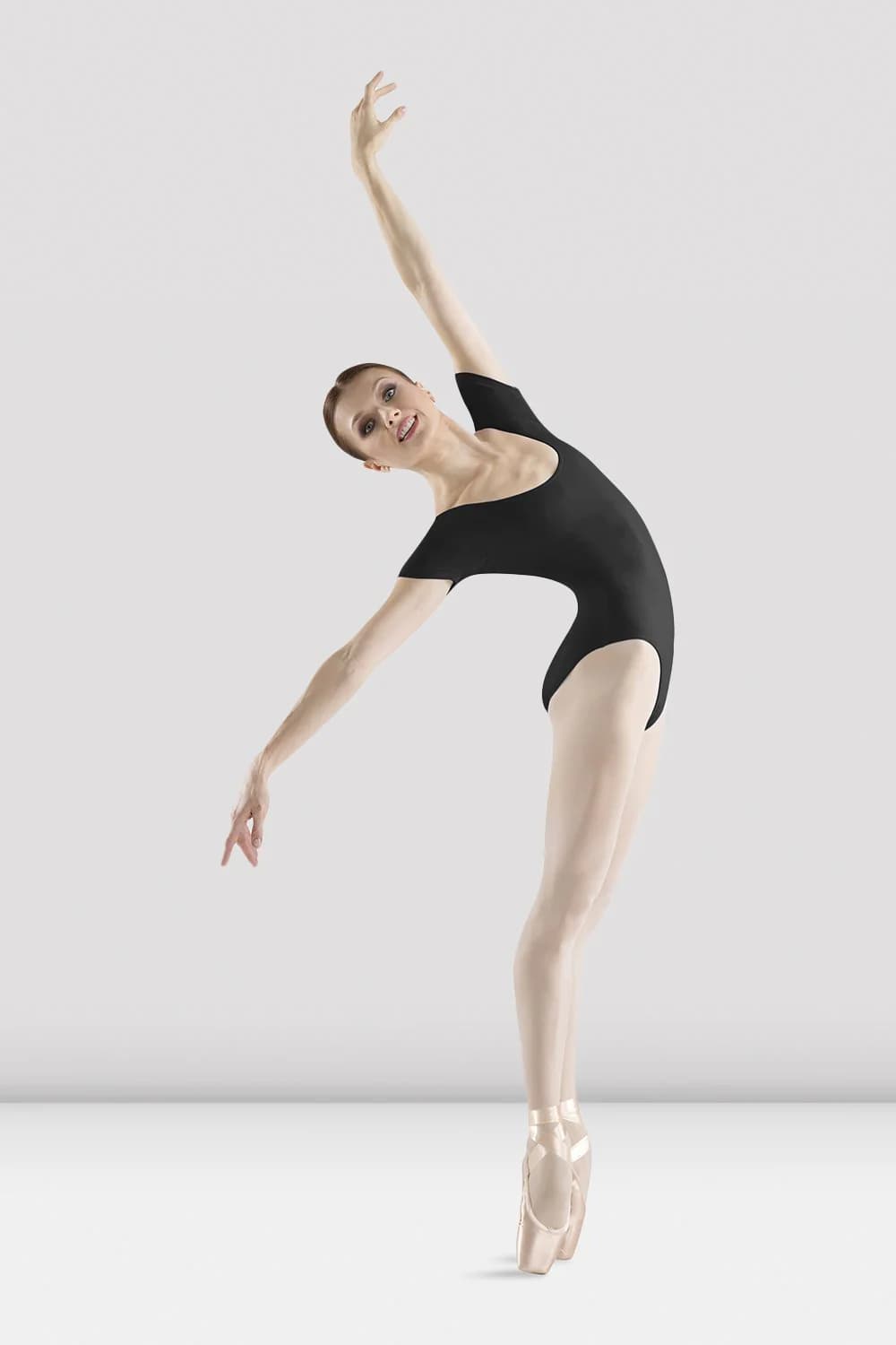 Body da danza Bloch Cavalier L5402 nero con scollo tondo da donna