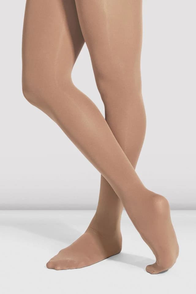 Collant con piedini da danza Bloch Contoursoft T0981G marroni per bambine