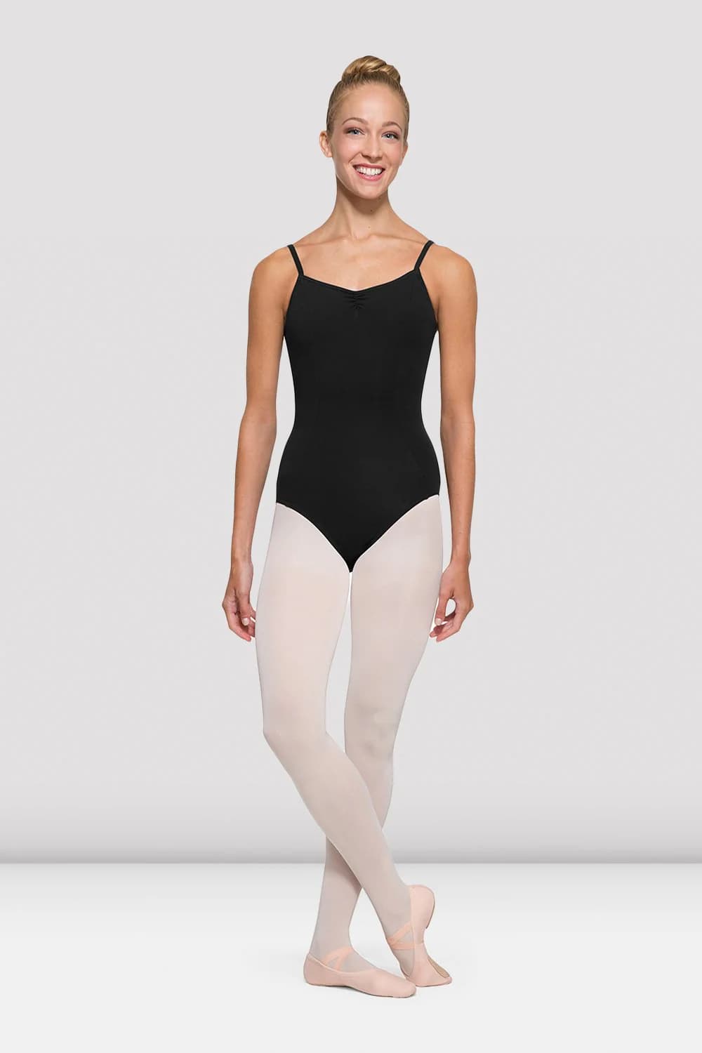 Body da danza Bloch Arpeggio L3227 nero a canotta da donna