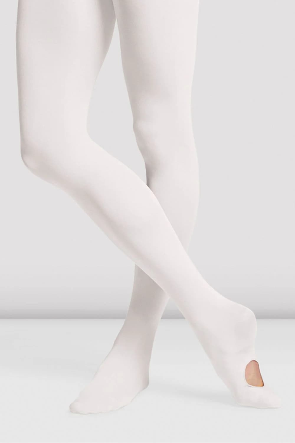 Collant convertibili da danza Bloch Contoursoft Adaptatoe T0982L bianchi da donna