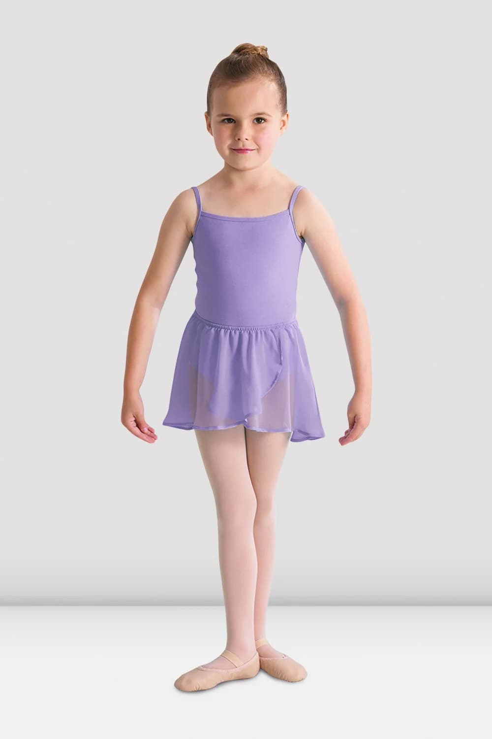 Gonna da danza Bloch Barre CR5110-L lilla elasticizzata in georgette per bambine