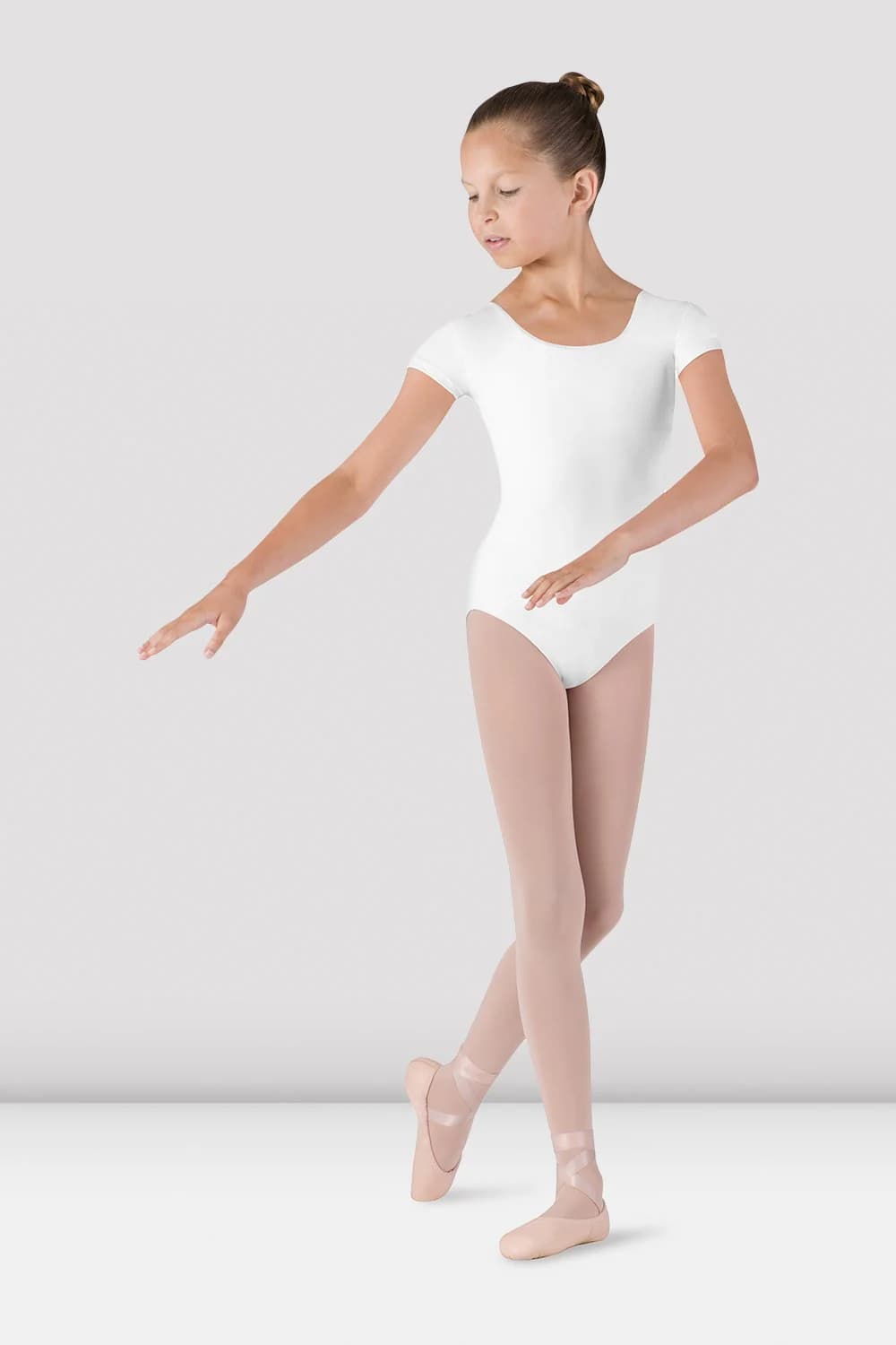 Body da danza Bloch Dujour CL5602-B bianco per bambine