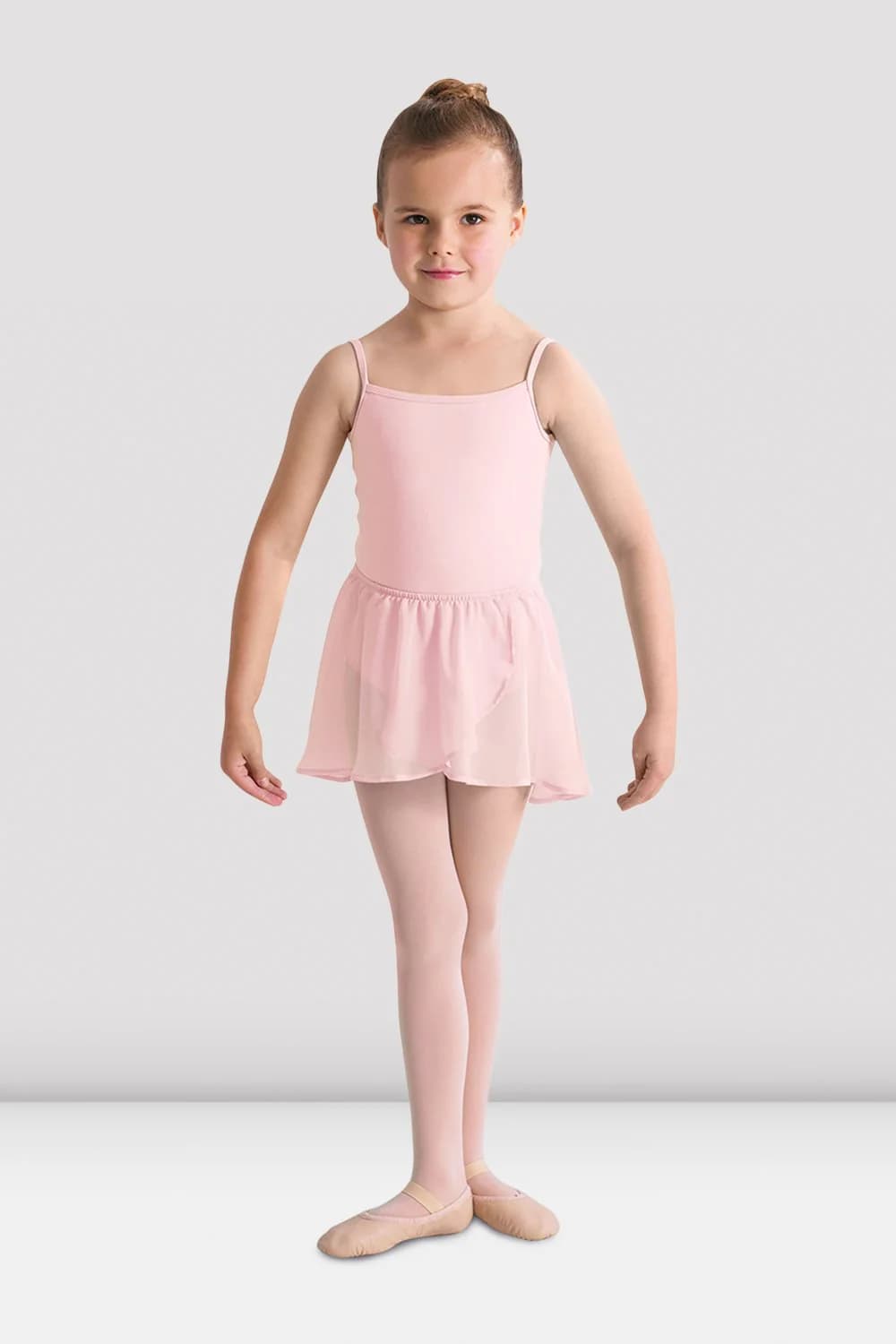 Gonna da danza Bloch Barre CR5110-RS rosa elasticizzata in georgette per bambine