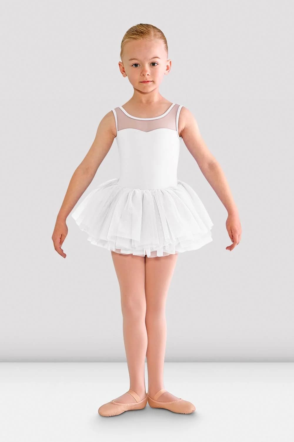 Tutù da danza Bloch Emica CL7825-B bianco per bambine