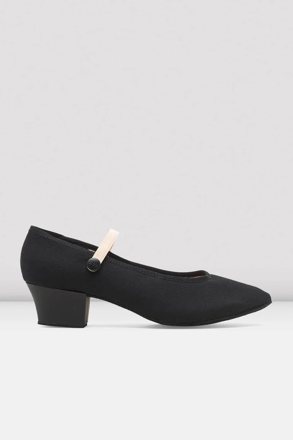 Scarpe da carattere Bloch Tempo in tela nere da donna S0325LU