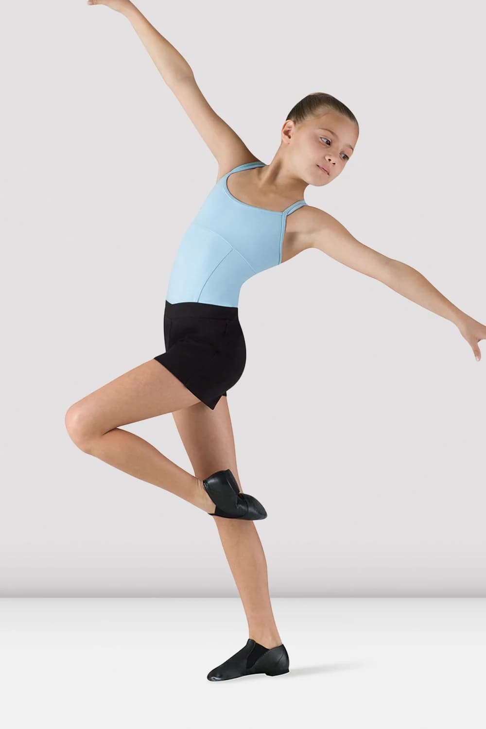 Pantaloncini corti da danza Bloch CR3644 Arriere in cotone neri per bambine