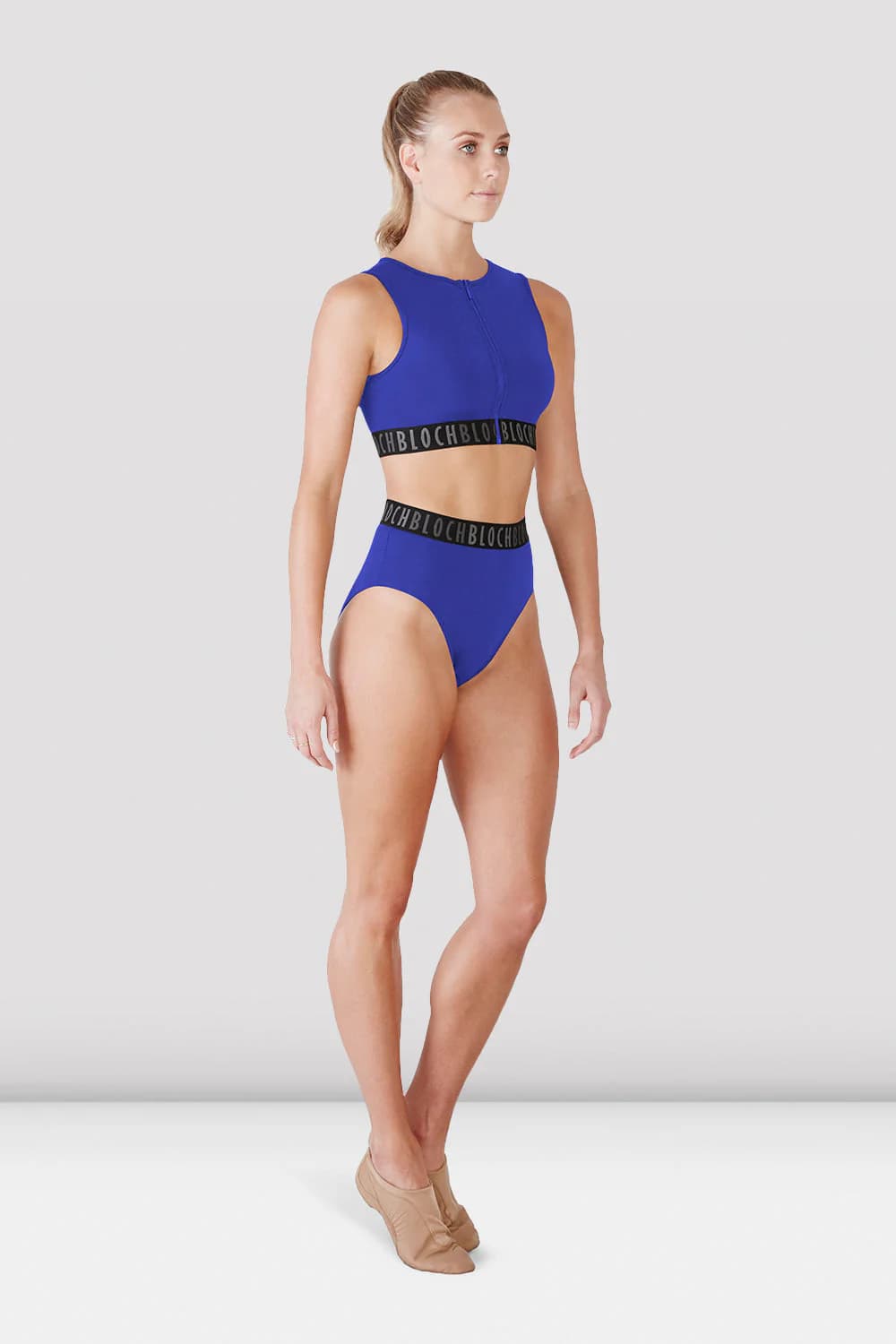 Slip a copertura totale da danza Bloch Teigan FT5010 blu da donna