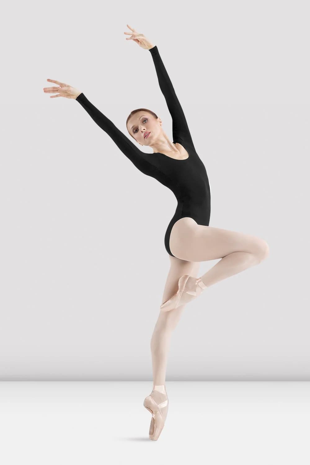 Body da danza Bloch Premier L5409 nero a maniche lunghe da donna