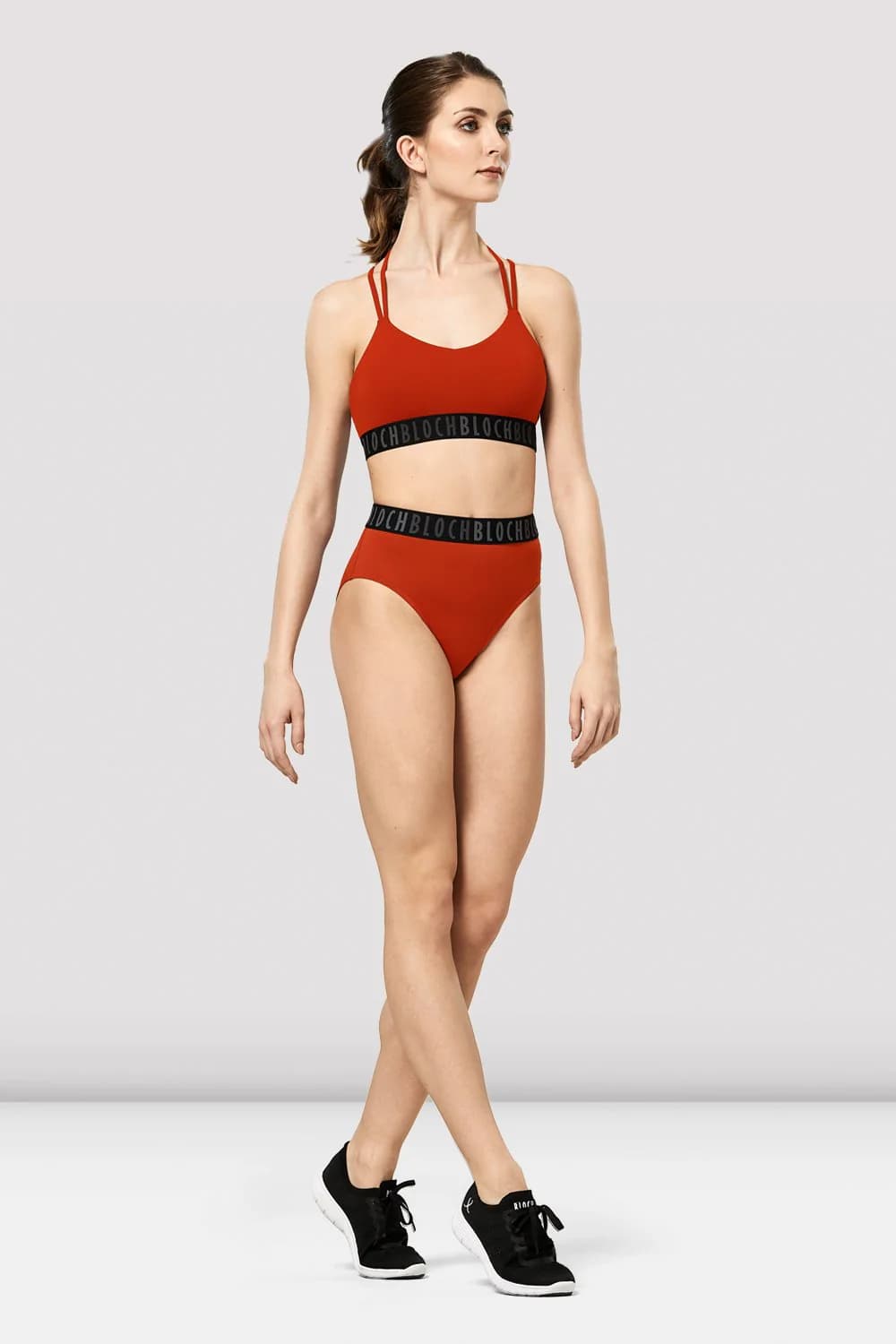 Slip a copertura totale da danza Bloch Teigan FT5010 rosso da donna