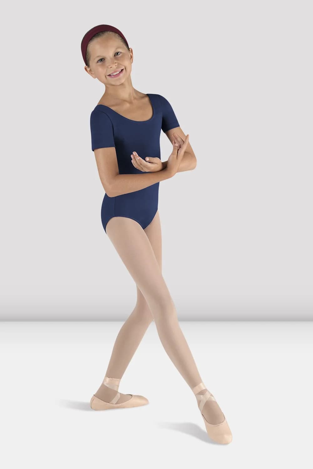 Body da danza Bloch Ballet CL5402-BLN in cotone blu navy per bambine