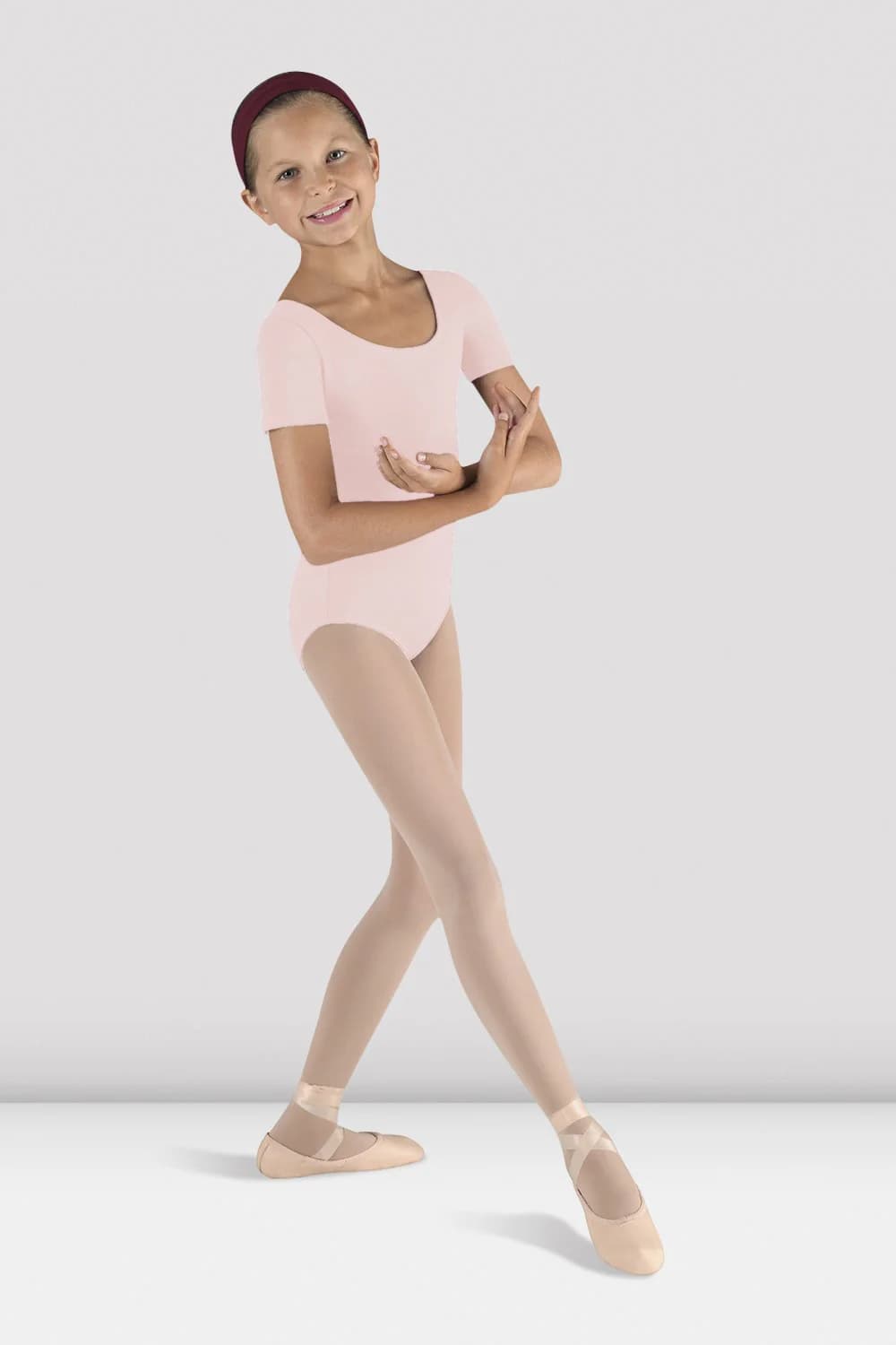 Body da danza Bloch Ballet CL5402 in cotone rosa per bambine