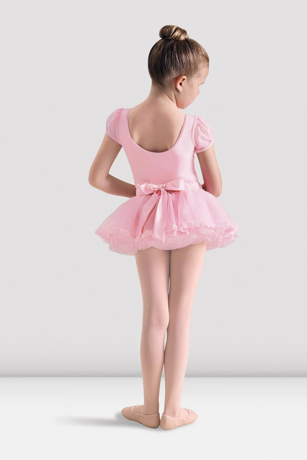 Tutù da danza Bloch Okalani CR4061 rosa con volant arancione per bambine