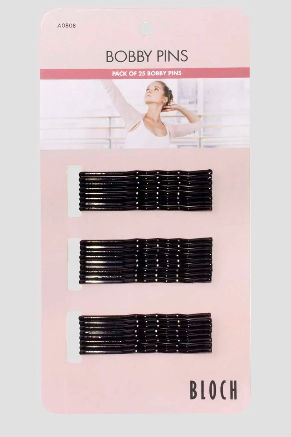 Set 25 forcine per capelli Bloch A0808 nere da danza
