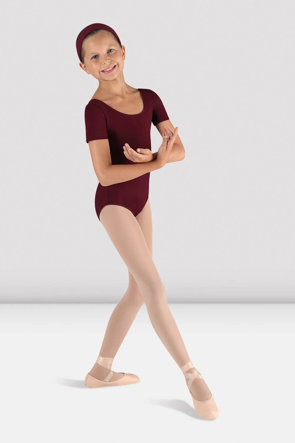 Body da danza Bloch Ballet CL5402-BGN in cotone borgogna per bambine