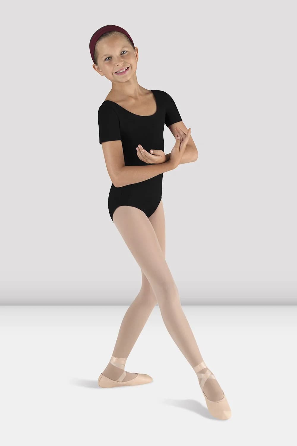 Body da danza Bloch Ballet CL5402-N in cotone nero per bambine